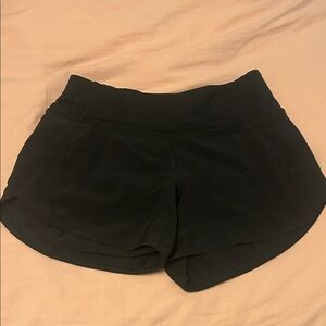 black lululemon speed up shorts